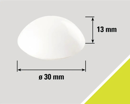 Polokoule, průměr 30 milimetrů, výška 13 milimetrů