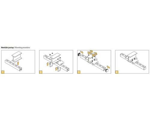 Montážní postup ve čtyřech krocích