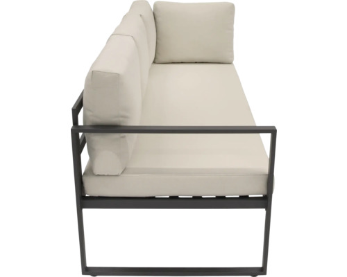 Zahradní pohovka s kovovým rámem a polstrováním