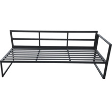 Kovová zahradní lavice s lamelovým roštem pro venkovní použití