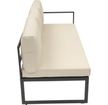 Zahradní pohovka s kovovým rámem a polstry