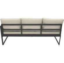 Zahradní pohovka s kovovým rámem a polstrovanými polštáři