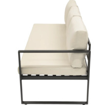 Zahradní křeslo s kovovým rámem a čalouněním