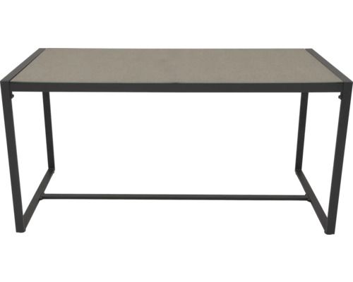 Zahradní stůl s kovovým rámem a stolní deskou