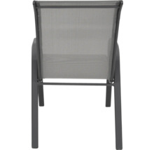 Zahradní židle s textilním potahem, pohled zezadu