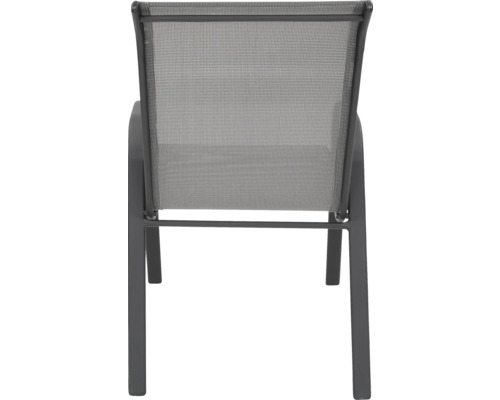 Zahradní židle s textilním potahem, pohled zezadu
