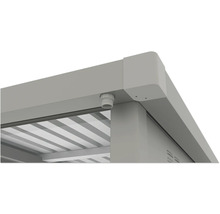 Detail terasového zastřešení s odvodem vody