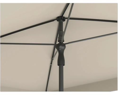 Detailní pohled na slunečník s rámem