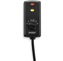 Logo Intex na ovládací jednotce s regulátorem a dvěma tlačítky