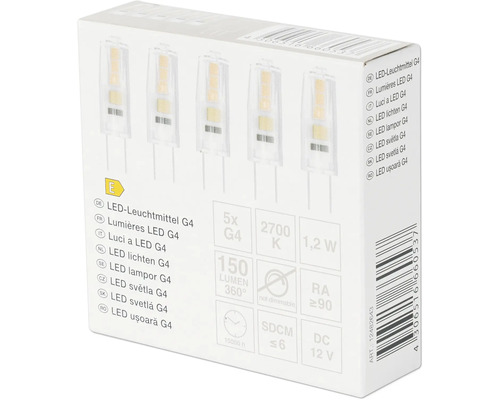 Balení LED světel G4, 5 kusů
