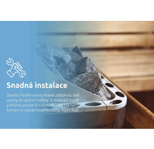 Saunová kamna s kameny pro snadnou instalaci