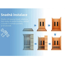 Montážní návod pro infrasaunu s montáží v několika krocích
