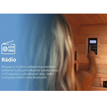 Ovládací panel pro infrasaunu s rádiem
