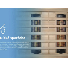 Infračervená sauna s nízkou spotřebou energie.