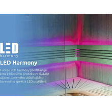 Detail sauny s LED osvětlením