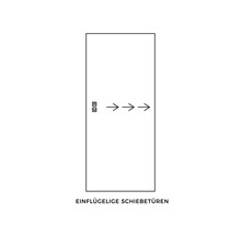Symbol pro jednokřídlé posuvné dveře