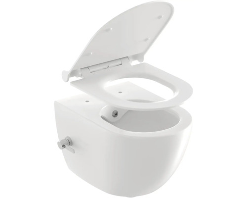 Závěsný bidet s otevřeným víkem do koupelny