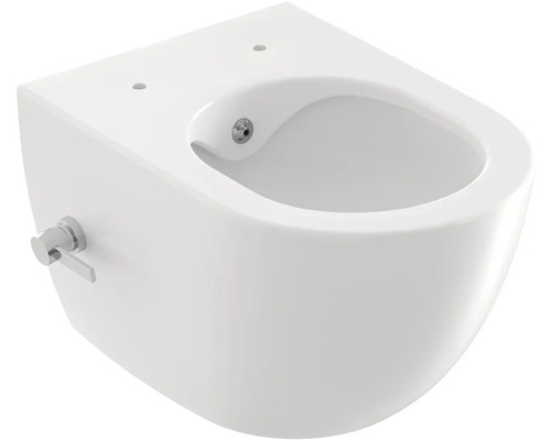 Závěsný bidet ze sanitární keramiky s armaturou