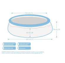 Obrázek bazénu s rozměry