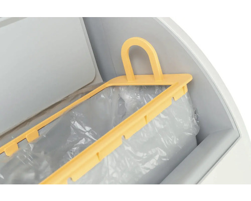 Plastový držák na odpadkové pytle s pytlem v nádobě