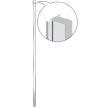 Sprchová tyč s obdélníkovým profilem a detailním pohledem