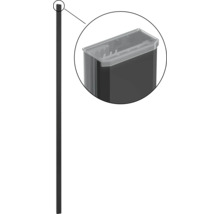 Sloupek plotu s nasazenou nádobou