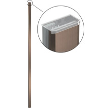 Kovový plotový sloupek s průhledným krytem