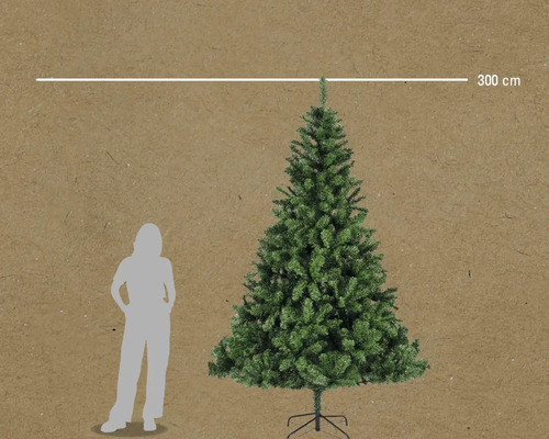 Umělý vánoční stromek, vysoký přibližně 300 cm
