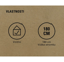 Vlastnosti produktu: Vnitřní použití a výška 180 cm
