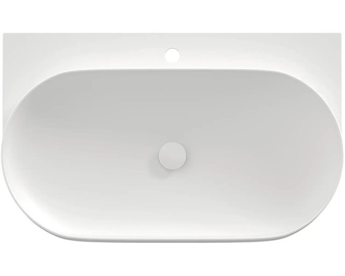 Pohled shora na oválné umyvadlo