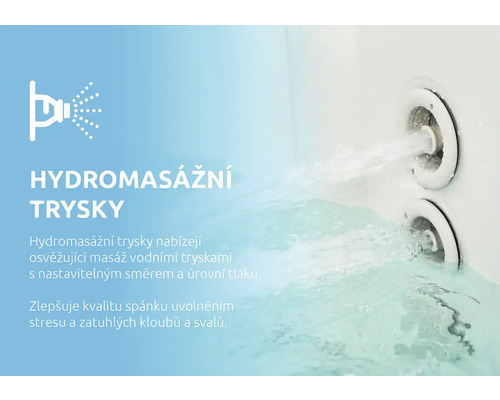 Hydromasážní trysky v provozu