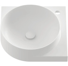 Umyvadlo na desku ze sanitární keramiky s otvorem pro baterii