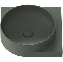 Umyvadlo na desku s kulatou mísou na čtvercové základně