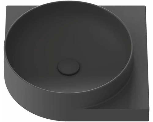 Umyvadlo na desku z sanitární keramiky v kulatém provedení