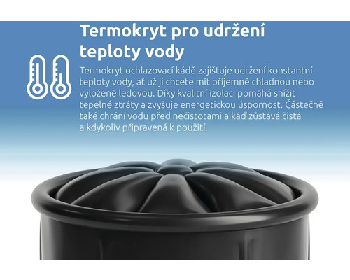 Kryt pro udržení teploty vody v ochlazovací kádi