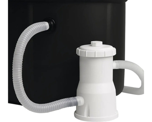 Bazénová filtrace s hadicí a černou nádobou