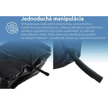 Snadná manipulace s ochlazovacím sudem s vypouštěcím ventilem a popruhem