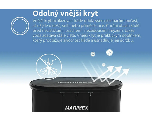 Kryt pro ochlazovací káď s ochranou proti povětrnostním vlivům, nečistotám a hmyzu.