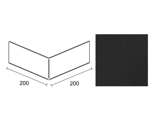 Rohový prvek s rozměry pro stavební projekty