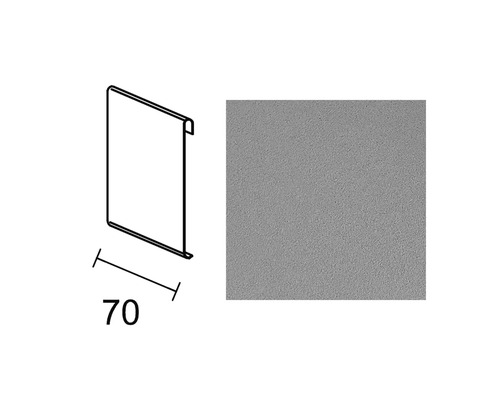 Ilustrace profilu stěnového panelu 70 milimetrů.