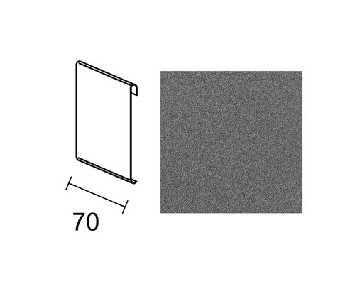Průřez obkladem fasády o šířce 70 milimetrů.