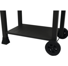 Podvozek grilu s kolečky a úložnou policí