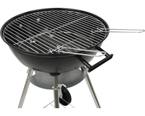 Kulatý gril s grilovacím roštem a stativem