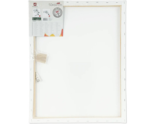 Malířské plátno o rozměrech 50x60 cm, potažené plátnem ze 100procentní bavlny