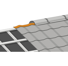 Střešní konstrukce se střešními taškami a izolací
