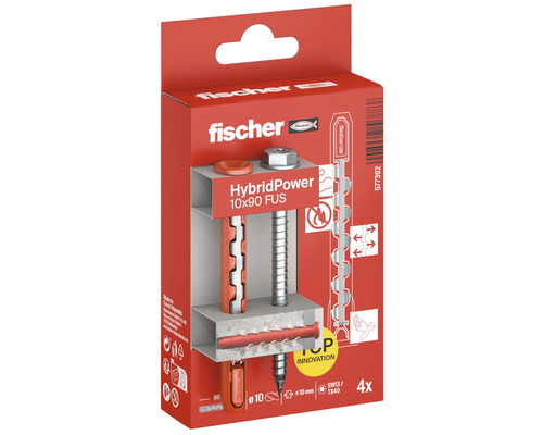 Hmoždinka Fischer HybridPower 10x90 FUS, balení