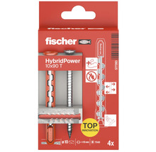 Hmoždinky Fischer HybridPower 10x90 T, balení po čtyřech kusech