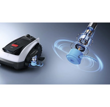 Robotická sekačka s vyobrazeným motorem