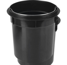 Černý plastový kbelík s kovovou vložkou