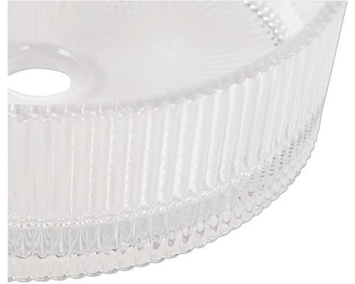 Detailní pohled na umyvadlo ze skla